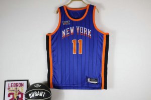 Maillot de Basket #11 Brunson Knicks 23-24 New York city Bleu Imprimé